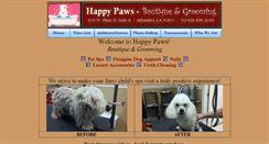 Desktop Screenshot of happypaws-grooming.com