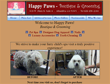 Tablet Screenshot of happypaws-grooming.com
